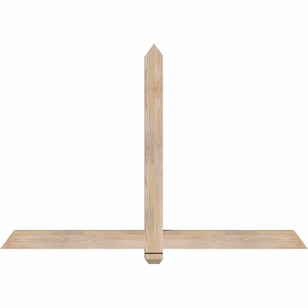 Ekena Millwork Eugene Smooth Timber Gable Bracket, Douglas Fir, 60"W x 40"H x 3 1/2"D x 3 1/2"F, 16/12 Pitch GBW060X40X0404EUG00SDF - main
